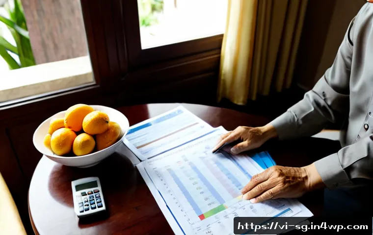 Home 17 조기 은퇴 후 자산 인출 계획 - Photorealistic early retirement financial planning scene in Vietnam, a relaxed Vietnamese couple in ...